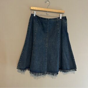 Susan Bristol Vintage Denim A-Line Skirt Size 10